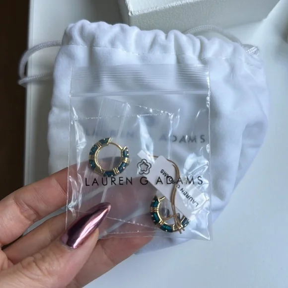 Lauren G. Adams huggie earrings NWT